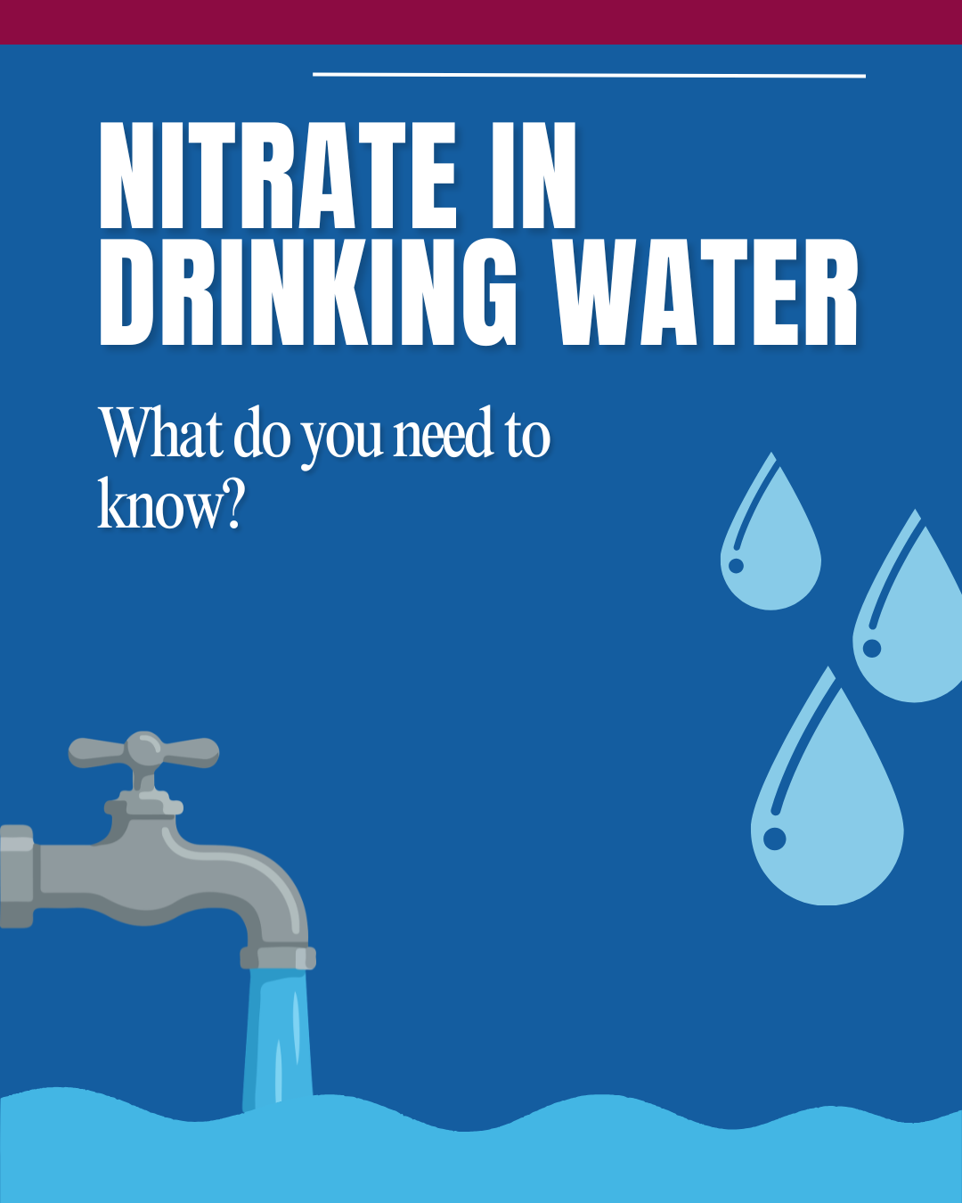 first page of infographic for nitrates in drinking water